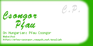 csongor pfau business card